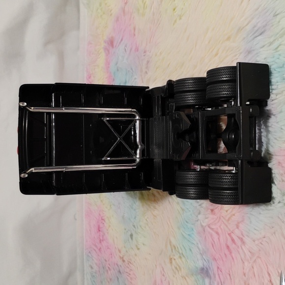 Peterbilt New Ray Truck Trailer W Chrome Rims & Logo Legendary Black - Picture 9 of 15